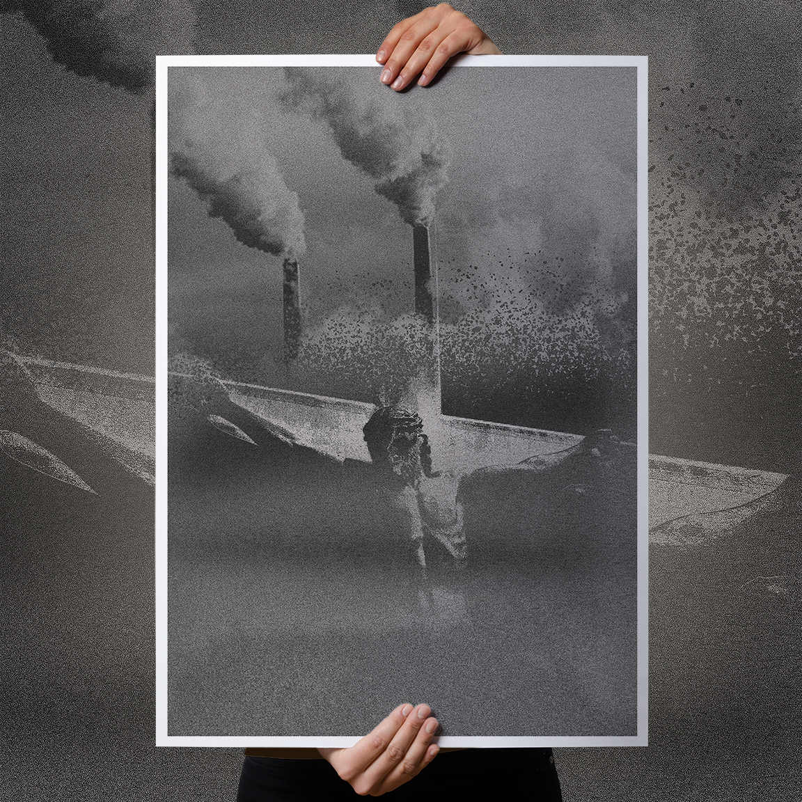 Hell Simulation "Christ Smoke Stacks" Giclee Print