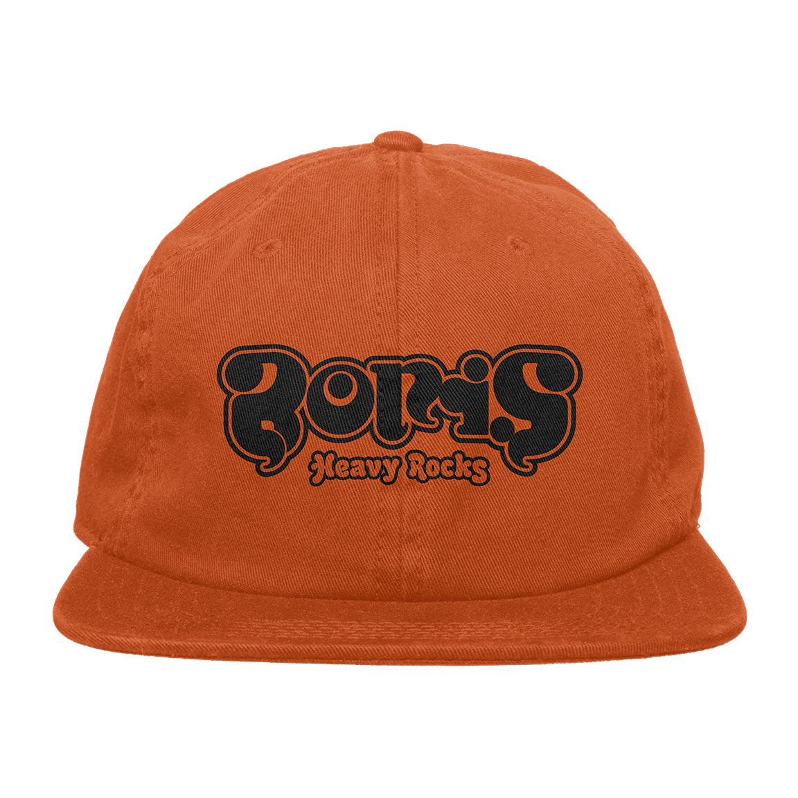 Boris "Heavy Rocks: Black Logo" Orange Dad Hat