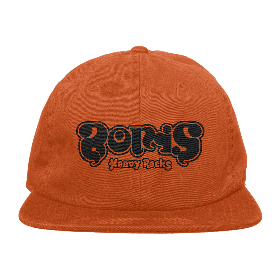 Boris "Heavy Rocks: Black Logo" Orange Dad Hat