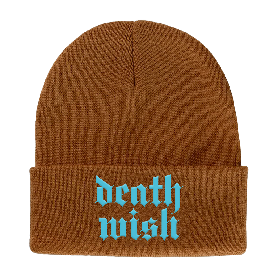Deathwish "Stacked Logo: Blue" DRI DUCK Saddle Embroidered Beanie