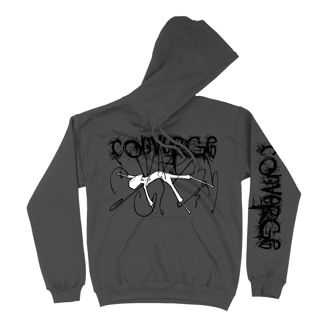 Converge "Forsaken" Premium Pigment-Dyed Black Hooded Sweatshirt