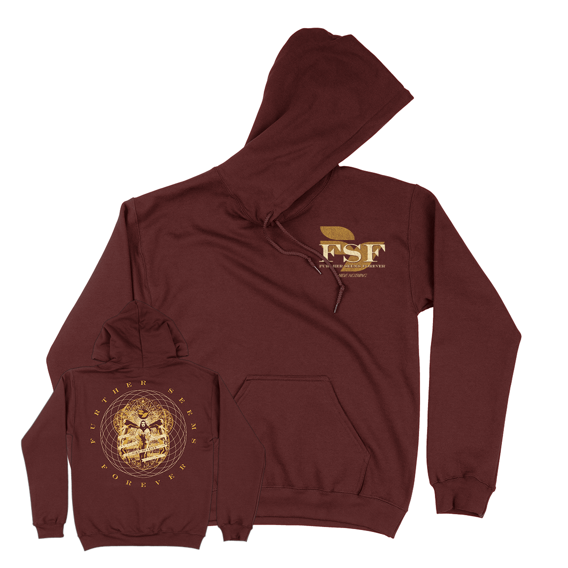 Further Seems Forever "Hide Nothing" Maroon Hooded Sweatshirt