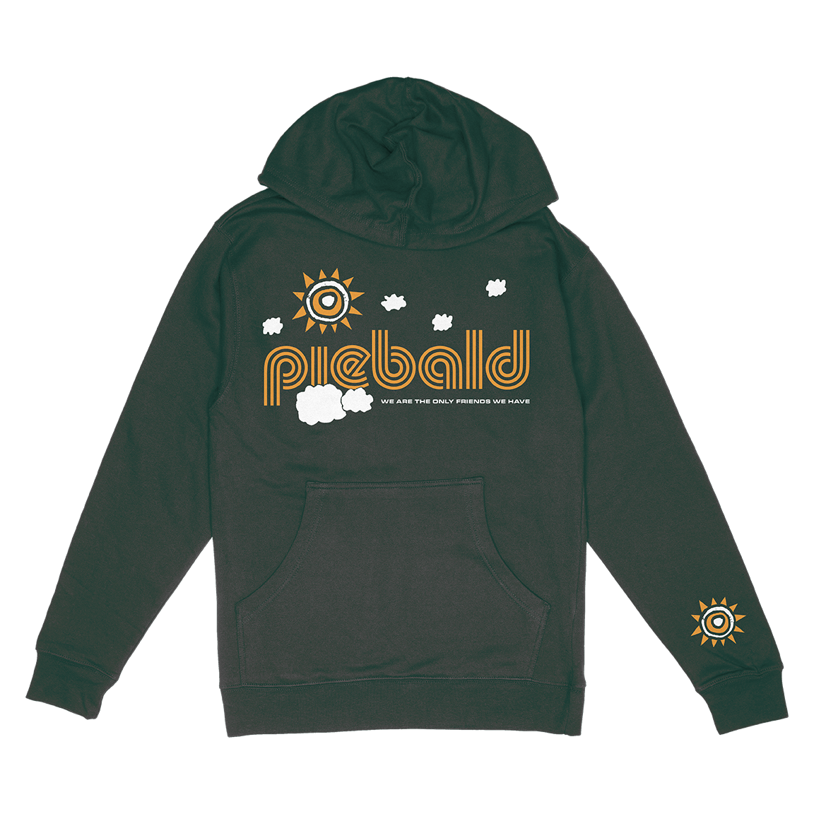 Piebald "Long Nights" Forest Green Hooded Sweatshirt