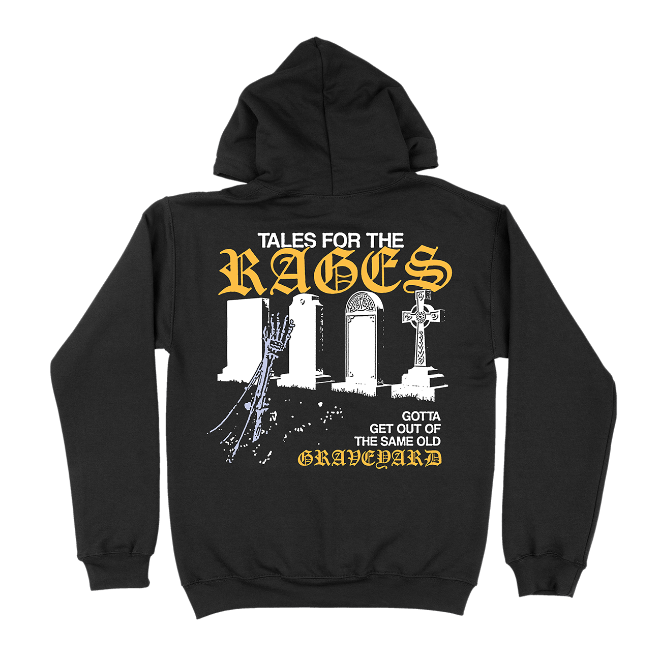 Piebald "Graveyard" Premium Black Hooded Sweatshirt