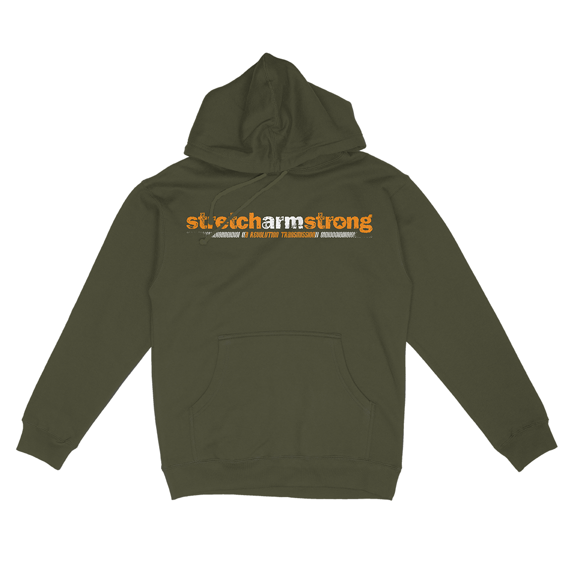 Stretch Arm Strong "Transmission Demolition" Army Hooded Sweatshirt