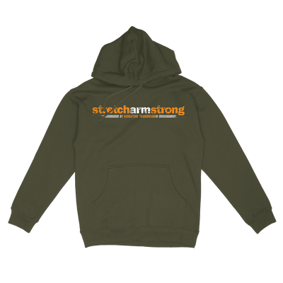 Stretch Arm Strong "Transmission Demolition" Army Hooded Sweatshirt