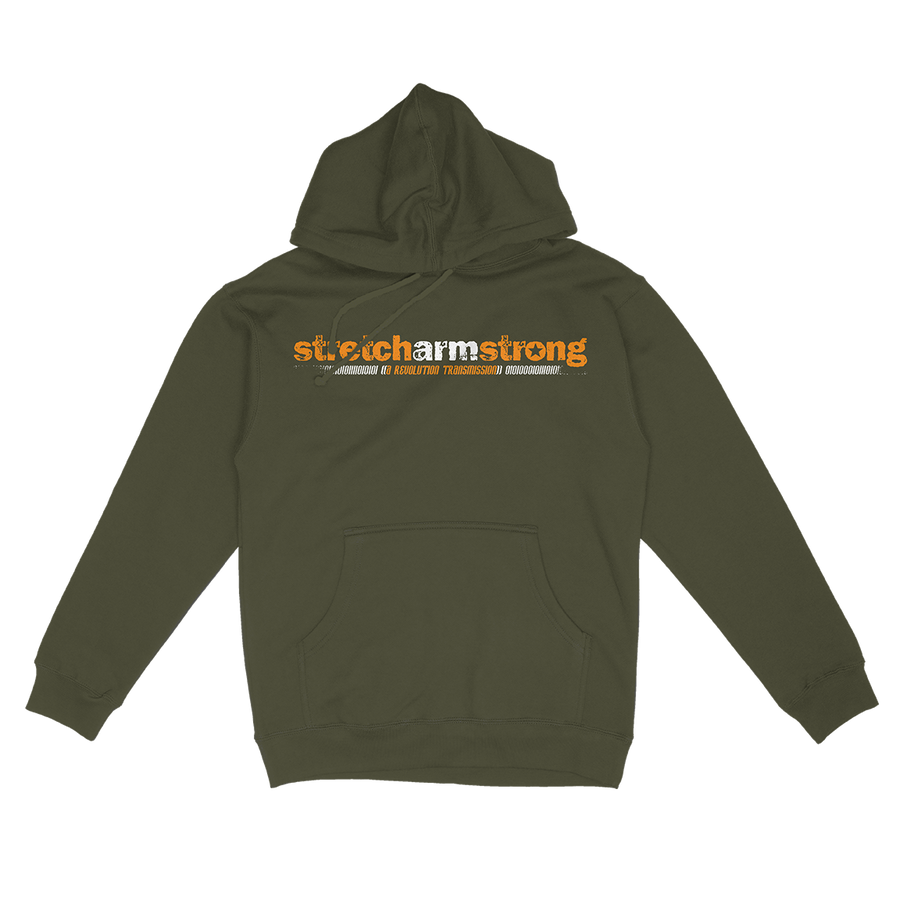 Stretch Arm Strong "Transmission Demolition" Army Hooded Sweatshirt