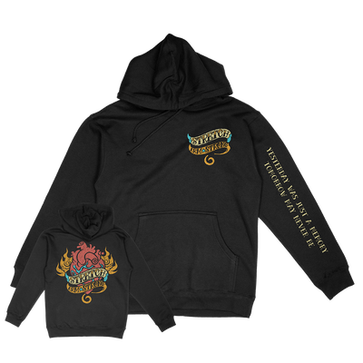 Stretch Arm Strong "Yesterday" Black Hooded Sweatshirt