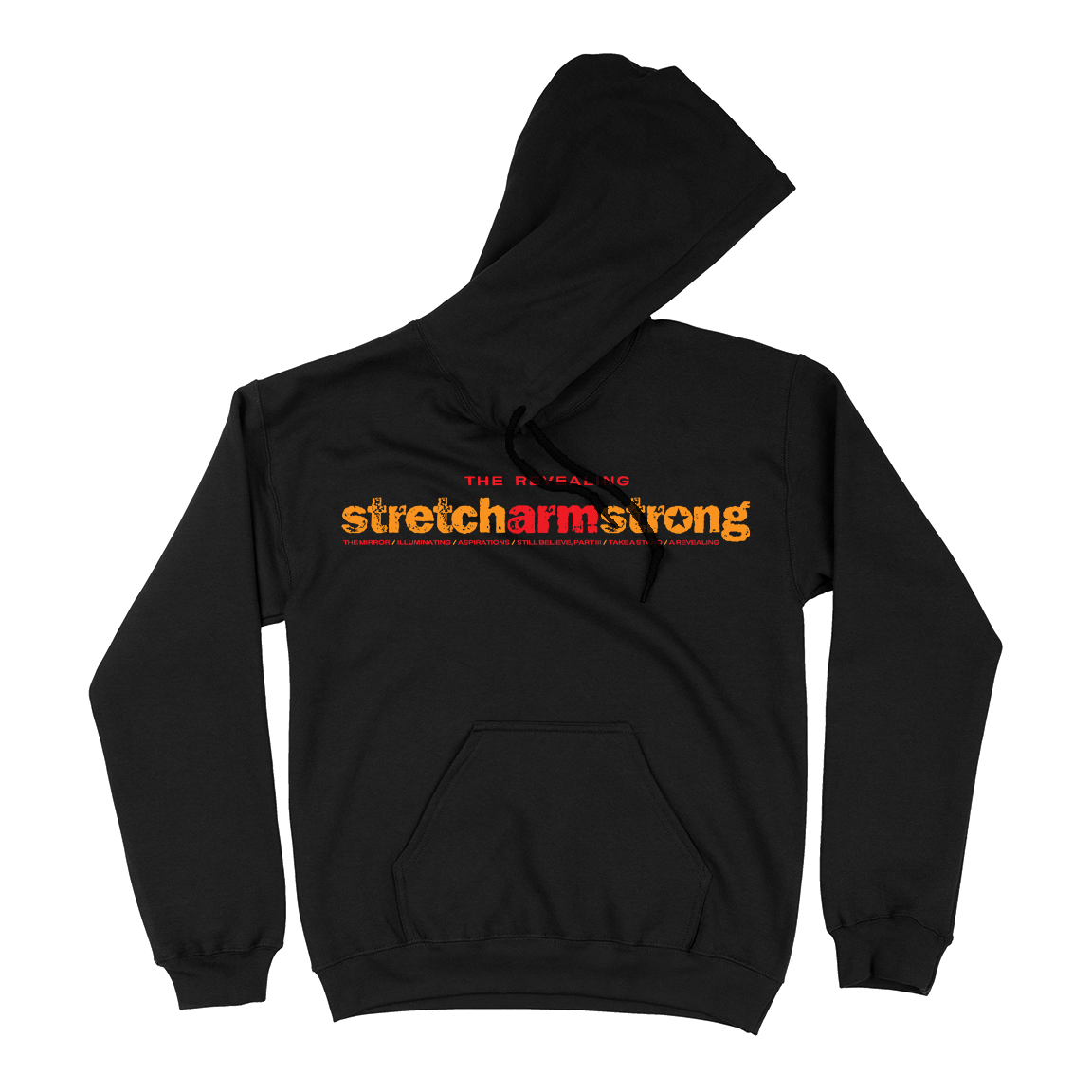Stretch Arm Strong "Den of Wolves" Black Hooded Sweatshirt