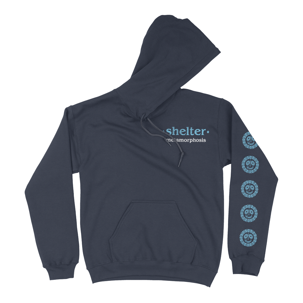 Shelter "Metamorphosis Hoodie" Navy Blue Hooded Sweatshirt