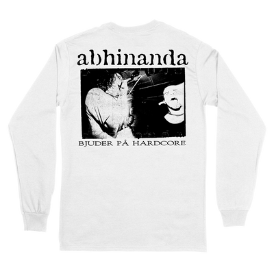 Abhinanda "Bjuder Pa Hardcore" White Longsleeve