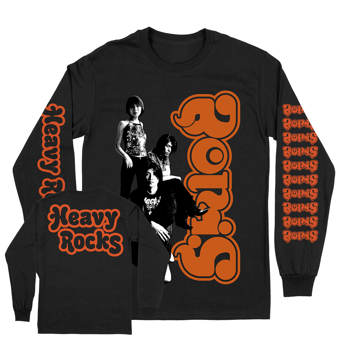 Boris "Heavy Rocks" Premium Black Longsleeve