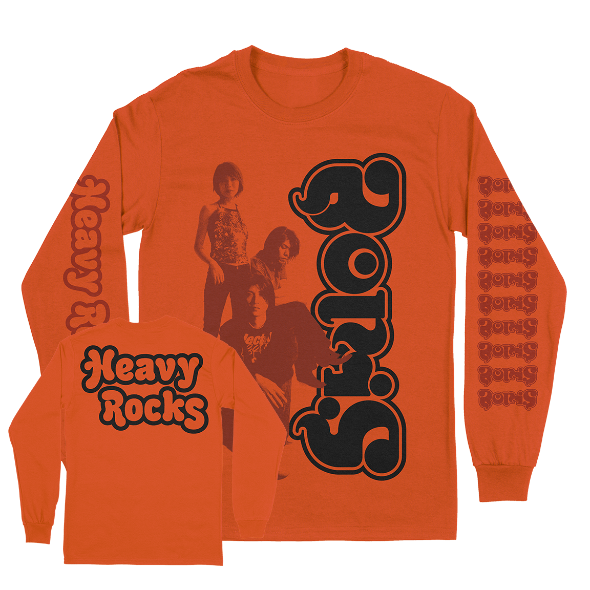 Boris "Heavy Rocks" Premium Orange Longsleeve
