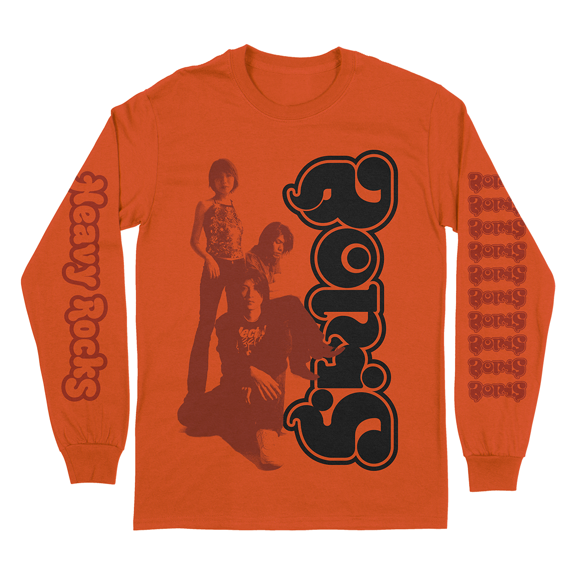 Boris "Heavy Rocks" Premium Orange Longsleeve
