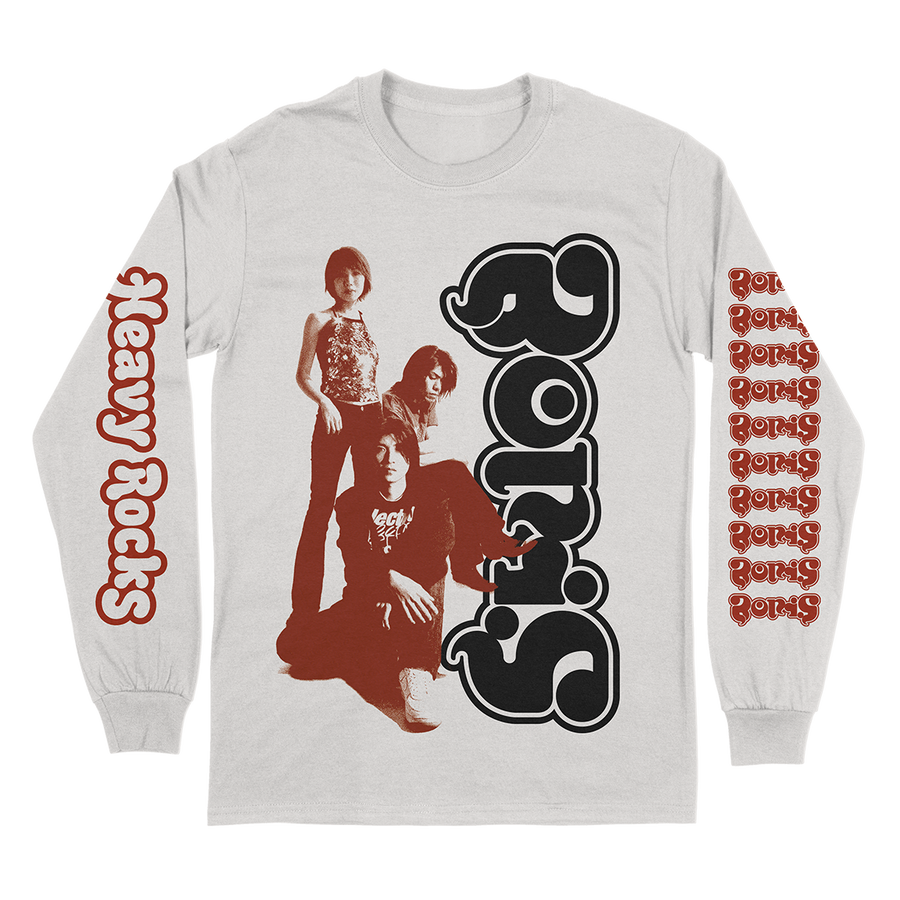 Boris "Heavy Rocks" Premium White Longsleeve