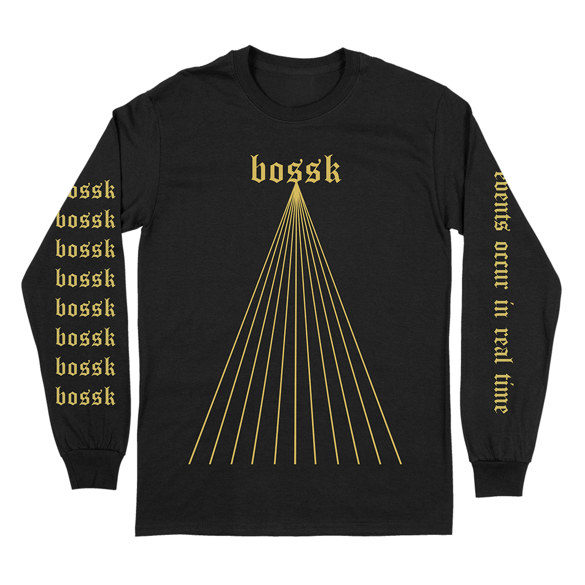 Bossk "Events Occur In Real Time" Black Longsleeve