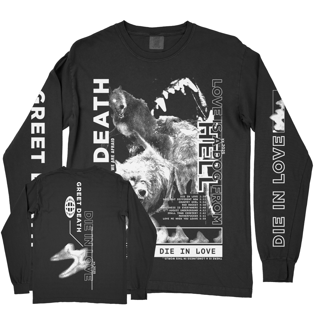 Greet Death "Dog" Premium Black Longsleeve