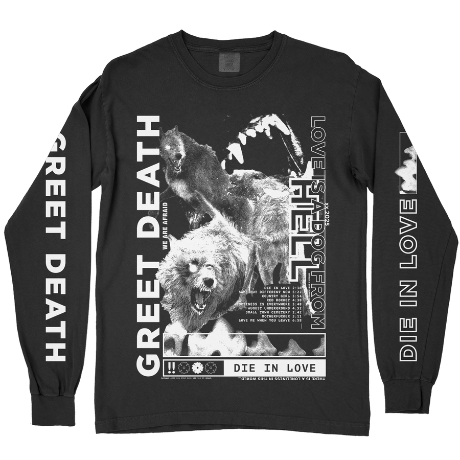 Greet Death "Dog" Premium Black Longsleeve