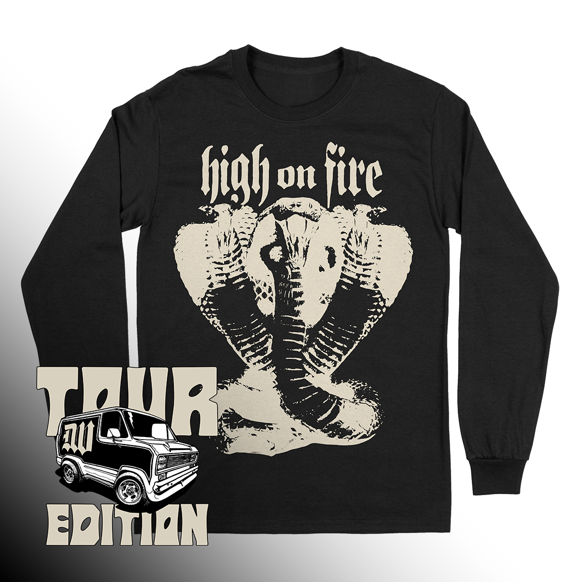 High On Fire "Snakes" Black Longsleeve