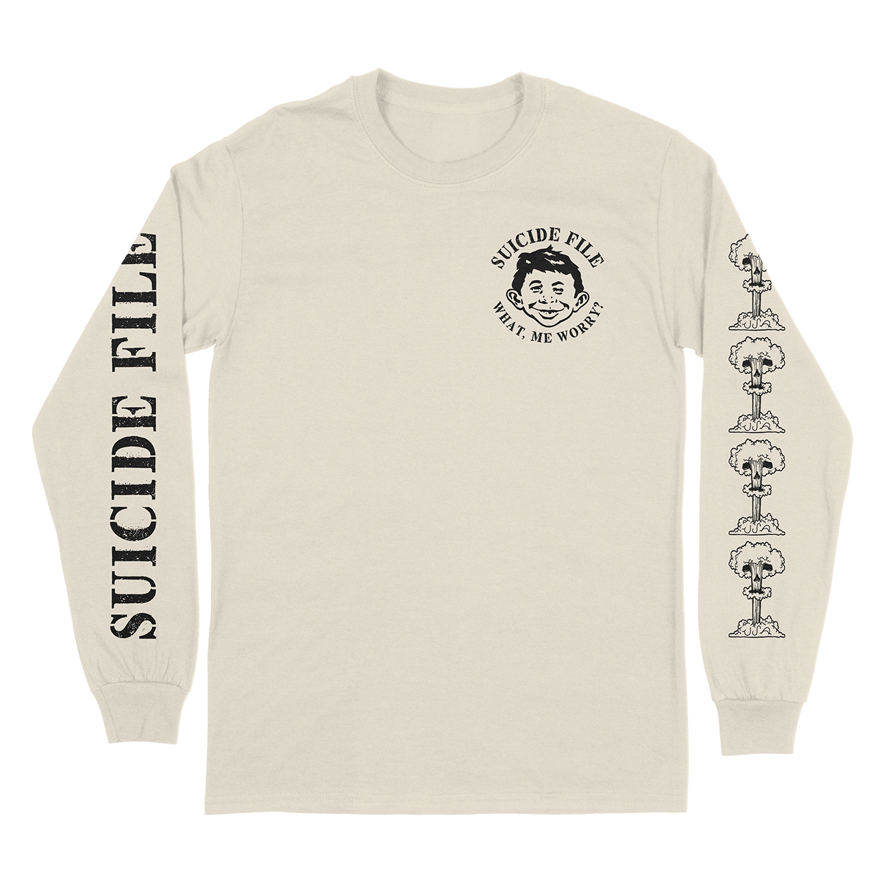 The Suicide File "Mad Magazine" Natural Longsleeve