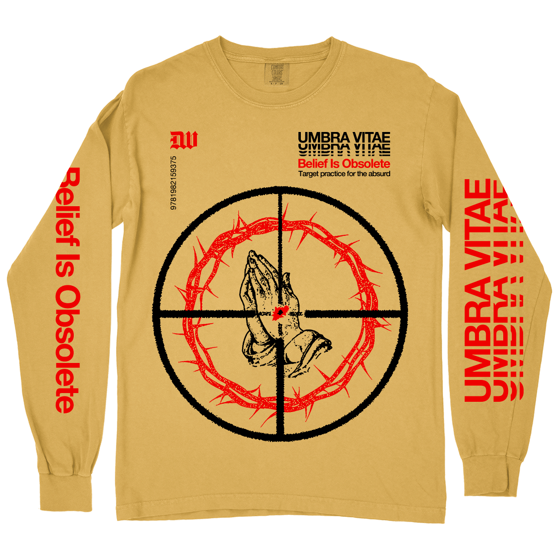 Umbra Vitae "Belief Is Obsolete" Mustard Premium Longsleeve