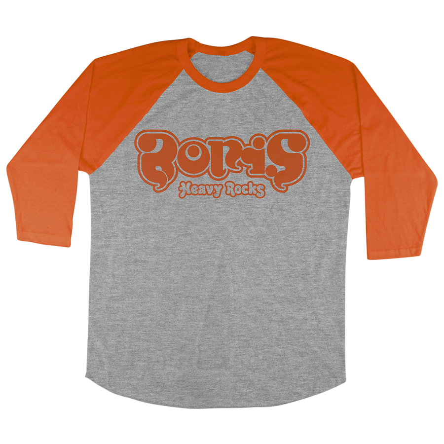 Boris "Heavy Rocks: Orange Logo" Orange / Heather Baseball Tee