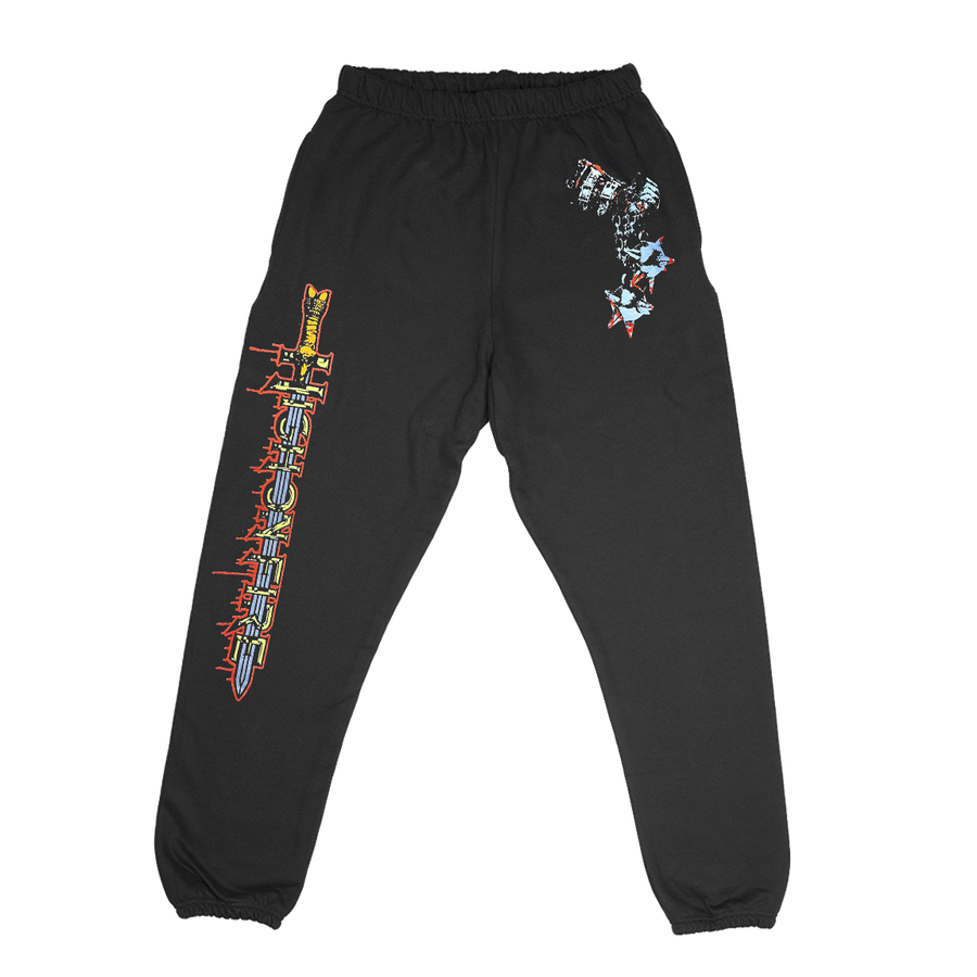High On Fire "Sword" Black Sweatpants
