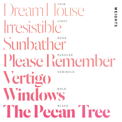 "Sunbather" Typeface