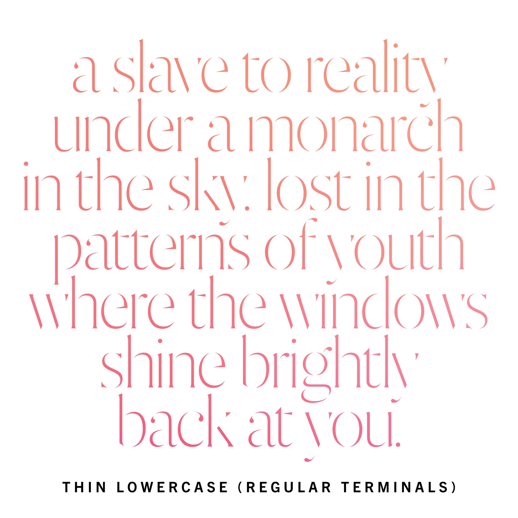 "Sunbather" Typeface