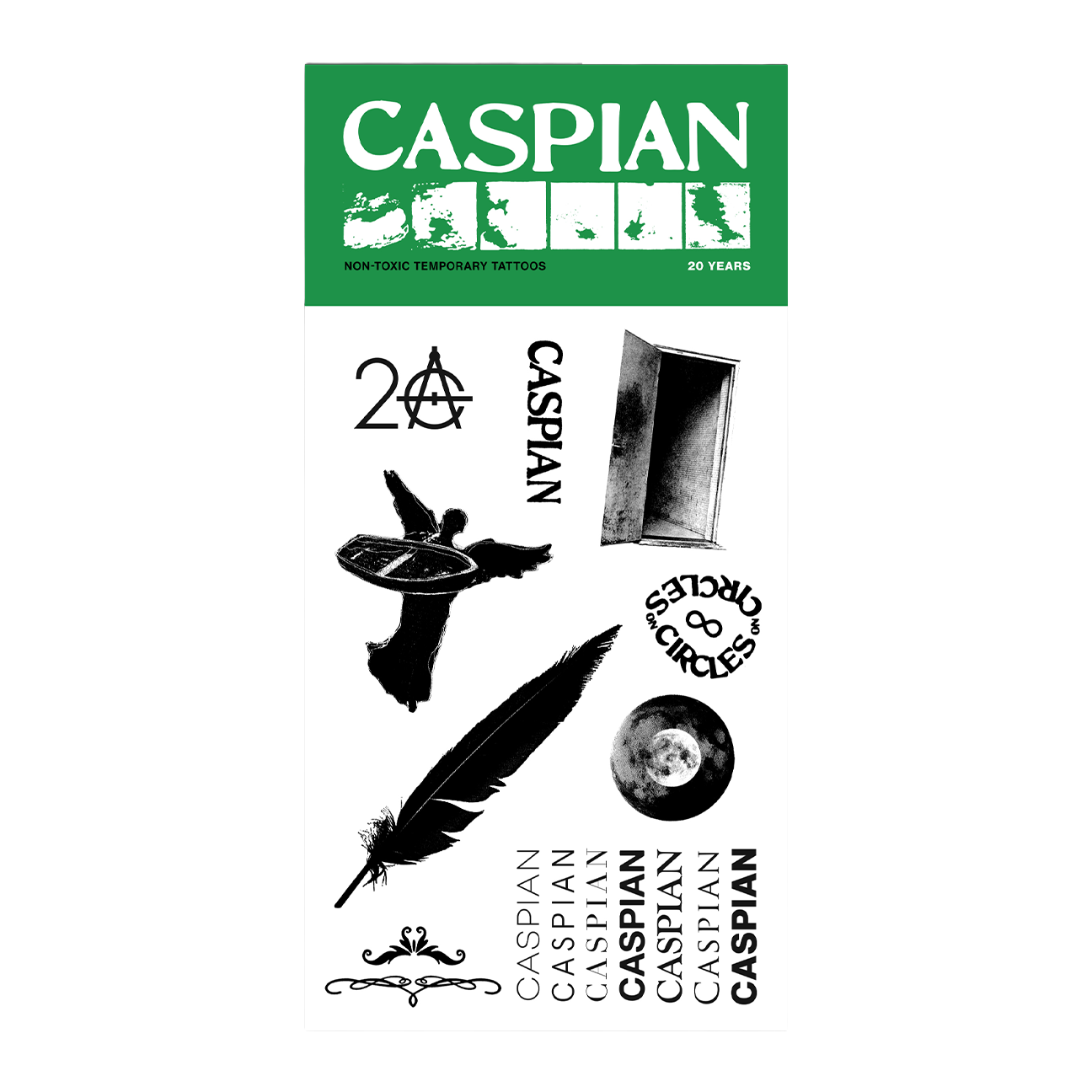 Caspian "Twenty Years" Temporary Tattoo Sheet