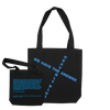 Heavenly Blue "We Have The Answer" Black Tote Bag