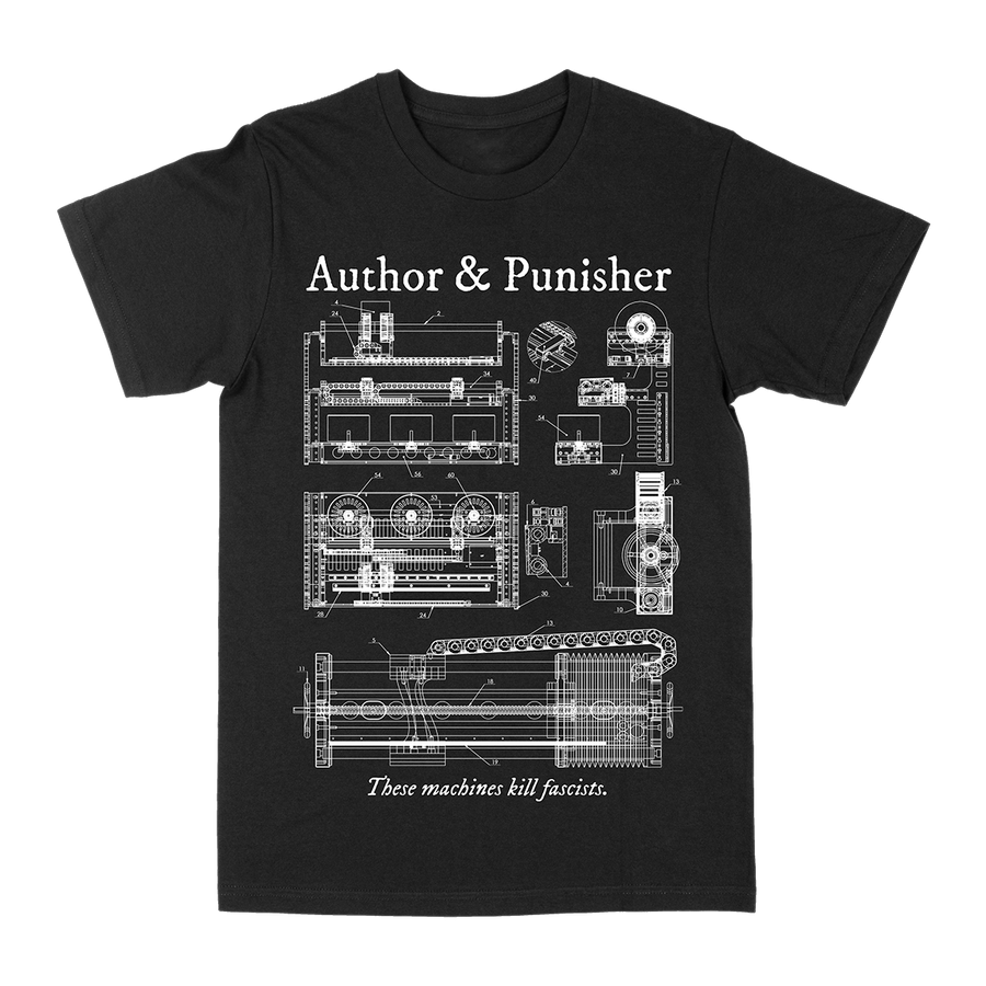 Author & Punisher "These Machines Kill Fascists" Black T-Shirt