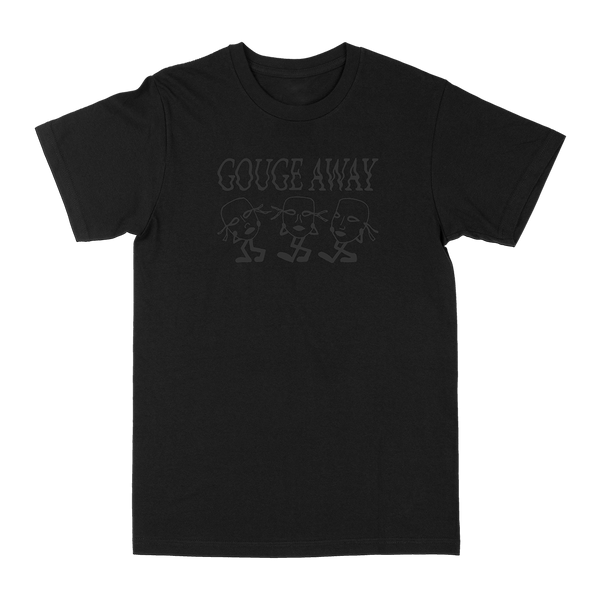 Gouge Away “Masks Blackened” Premium Black TShirt Deathwish Inc