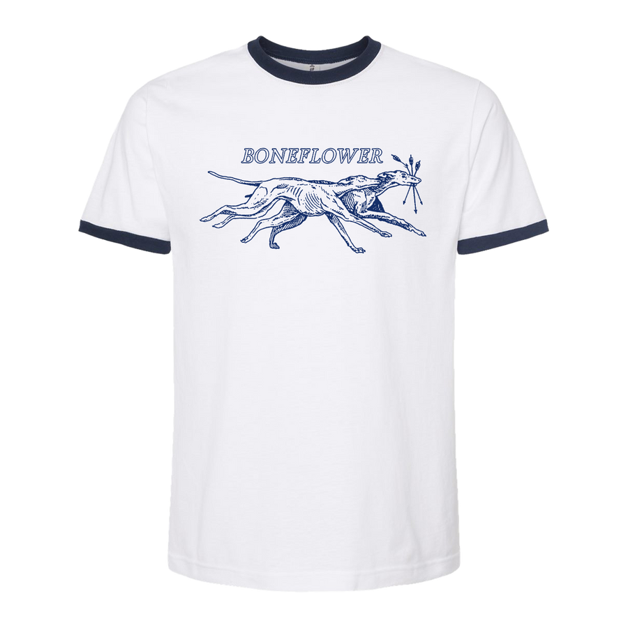 Boneflower "Galgos Diseño" Vintage White / India Ink Ringer T-Shirt