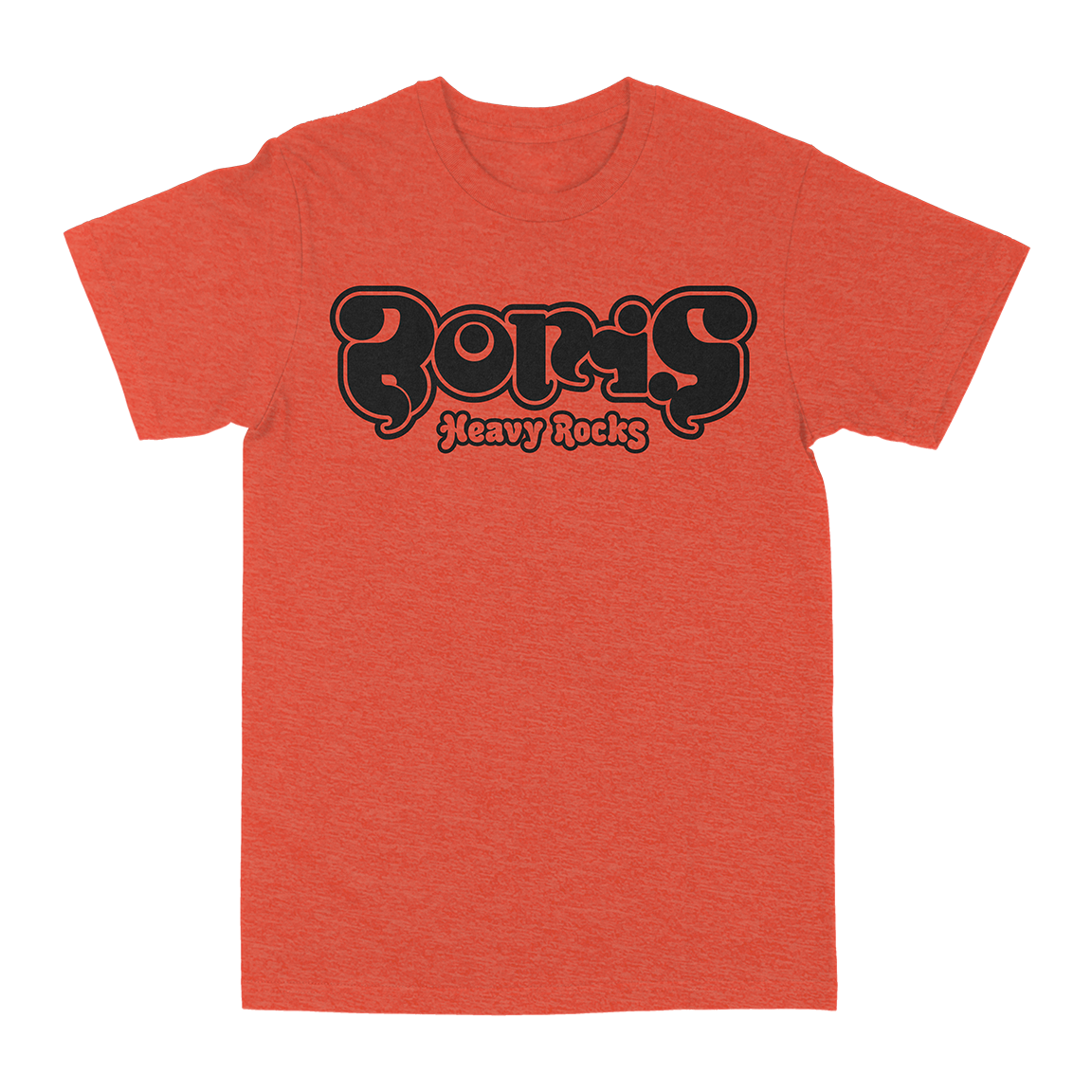 Boris "Heavy Rocks: Black Logoβ Heather Orange T-Shirt