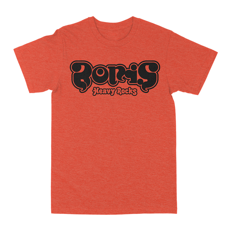 Boris "Heavy Rocks: Black Logoβ Heather Orange T-Shirt