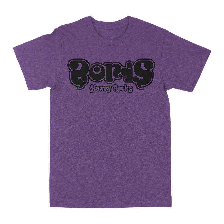 Boris "Heavy Rocks: βBlack Logoβ Heather Purple T-Shirt