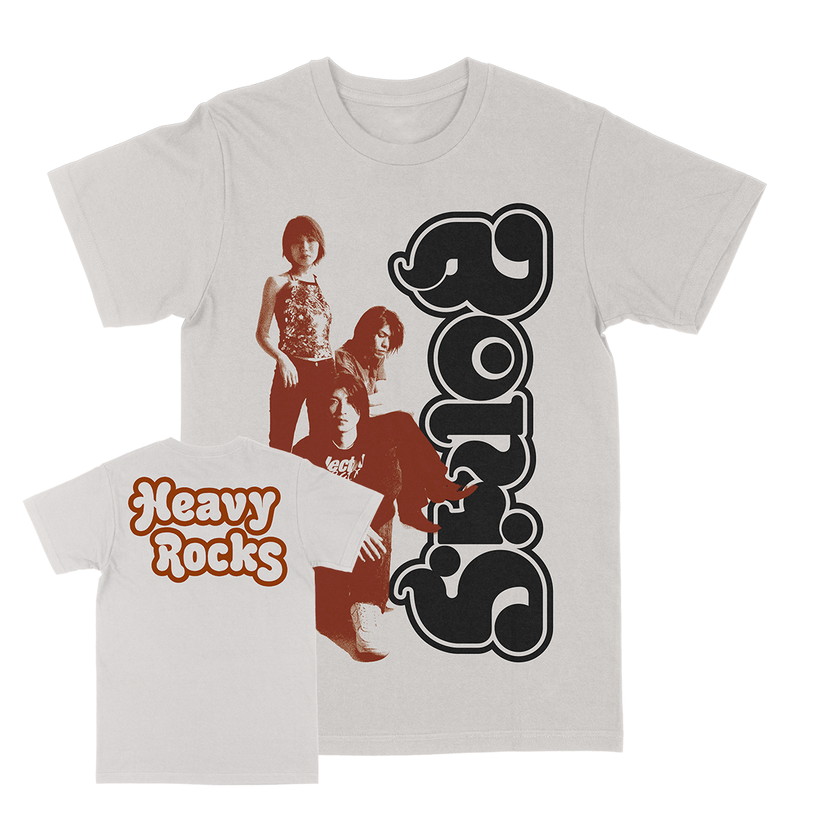 Boris "Heavy Rocks: Band" Vintage White T-Shirt