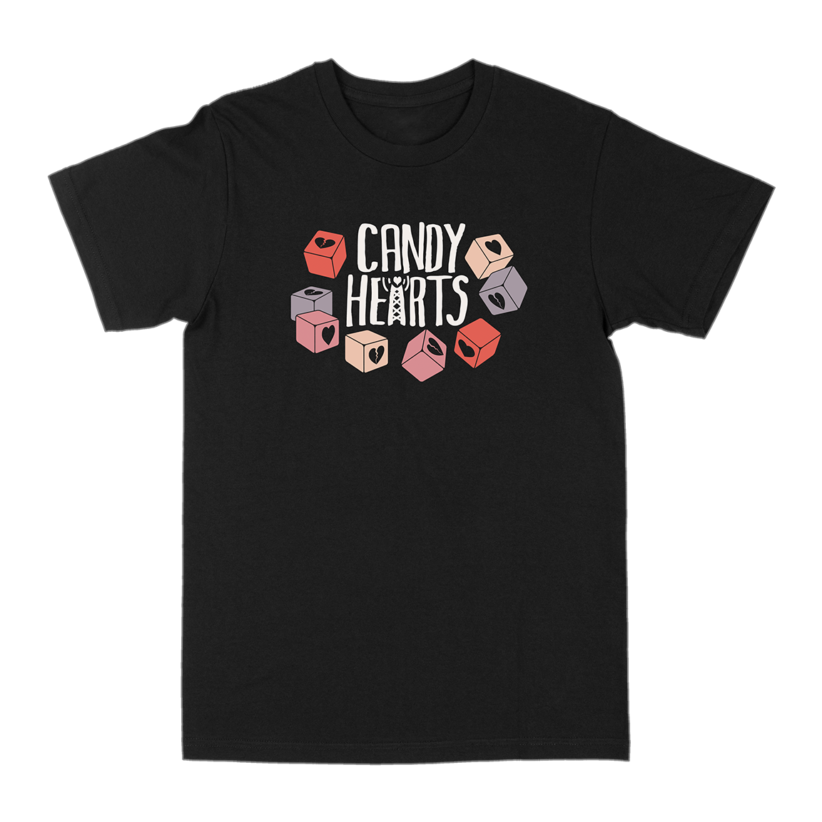 Candy Hearts "What You Want" Black T-Shirt