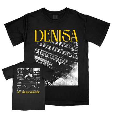 Denisa "St. Bernadette" Premium Black T-Shirt