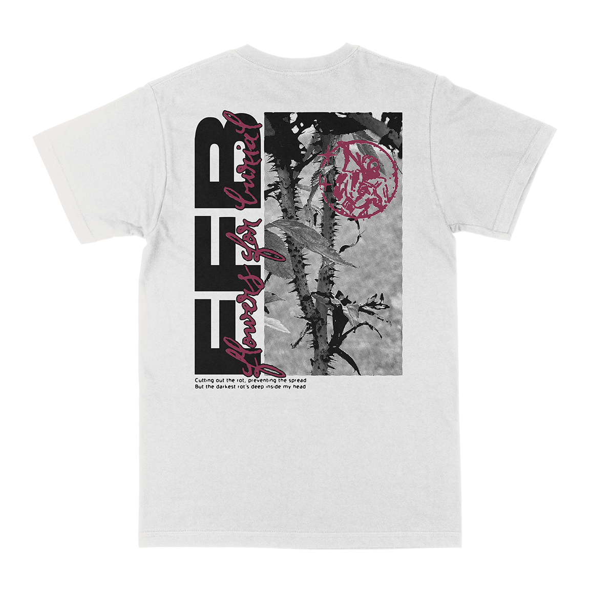 Flowers for Burial βCassette Cover" White T-Shirt