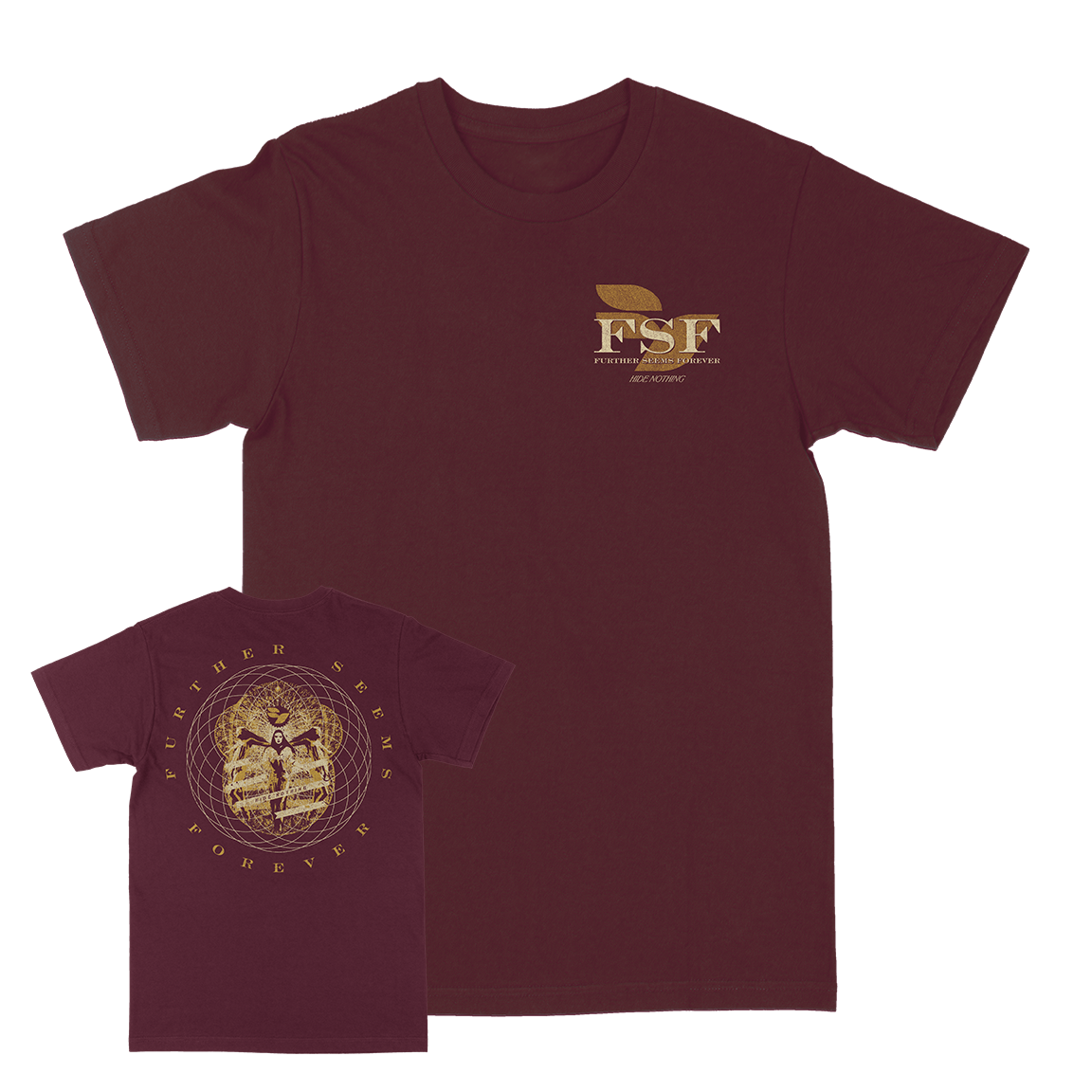 Further Seems Forever "Hide Nothing" Burgundy T-Shirt