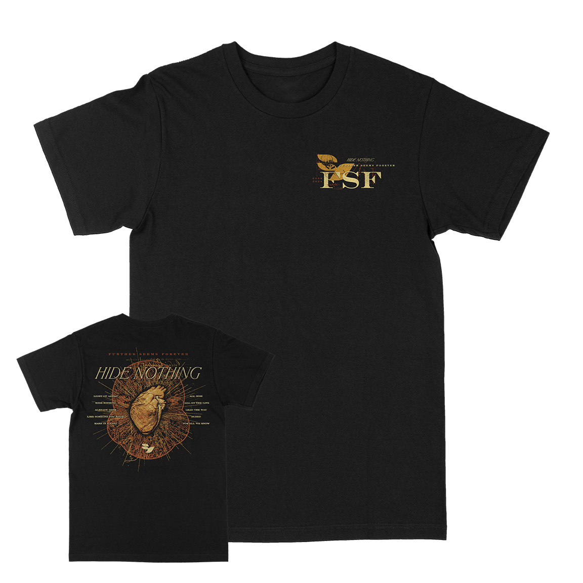 Further Seems Forever "Heart" Black T-Shirt