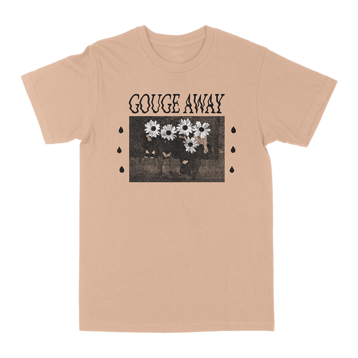 Gouge Away “Flowerhead” Peach T-Shirt