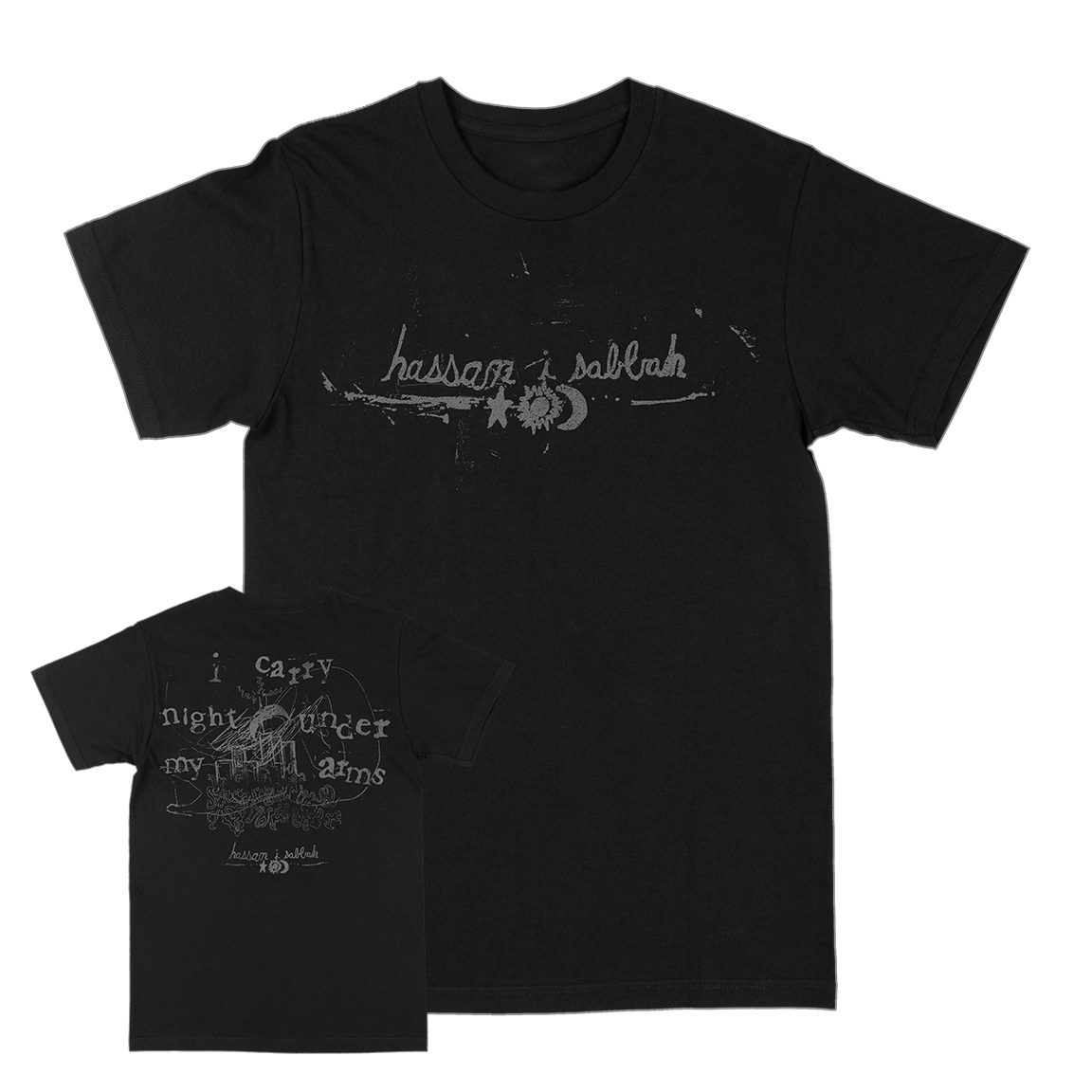 Hassan I Sabbah "I Carry Night Under My Arms" Black T-Shirt