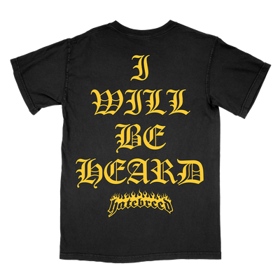 Hatebreed "I Will Be Heard" Premium Black T-Shirt