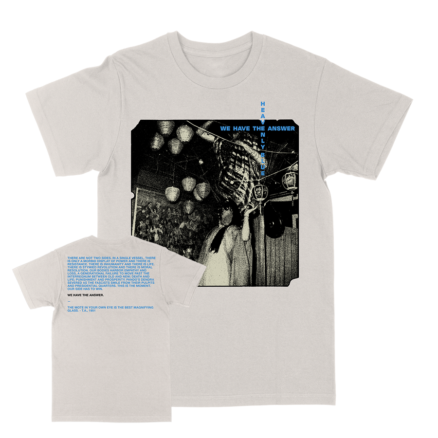 Heavenly Blue "We Have The Answer" Vintage White T-Shirt