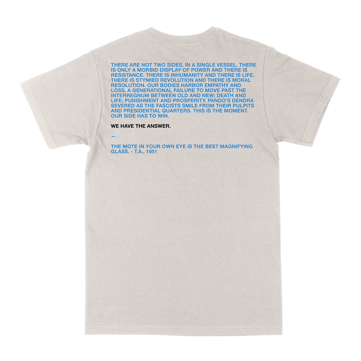 Heavenly Blue "We Have The Answer" Vintage White T-Shirt
