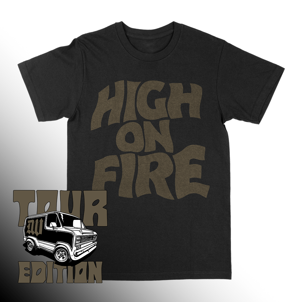 High On Fire "Master of Reality: Bronze" Black T-Shirt