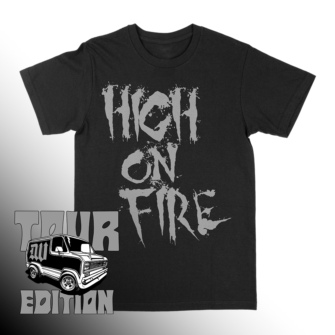 High On Fire "Splatter Logo" Black T-Shirt